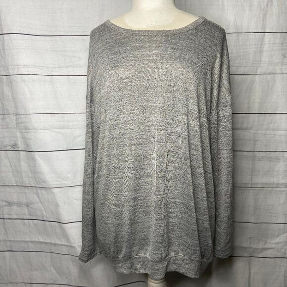 Philosophy long sleeve grey gray top size large - Picture 1 of 6